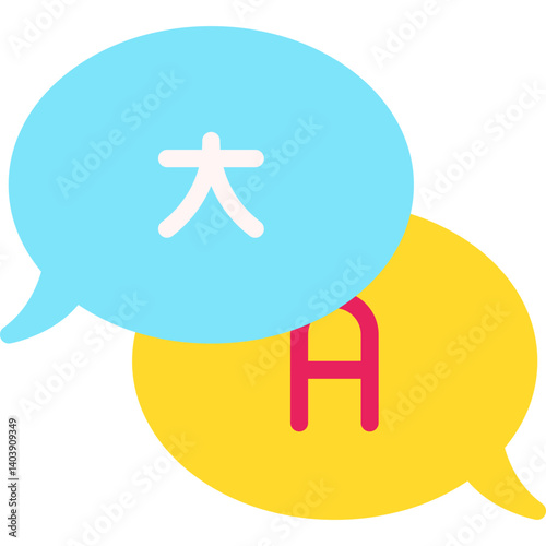 Language Translation icon single vector illustration