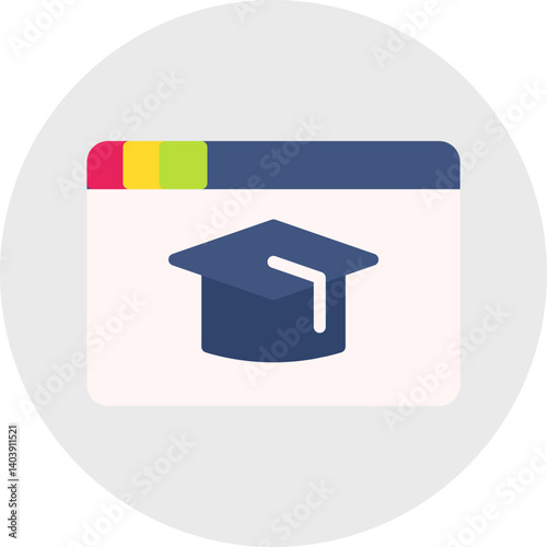 Virtual Education icon single vector illustration