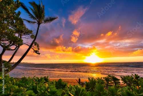Fototapeta Naklejka Na Ścianę i Meble -  sunrise in hawaii