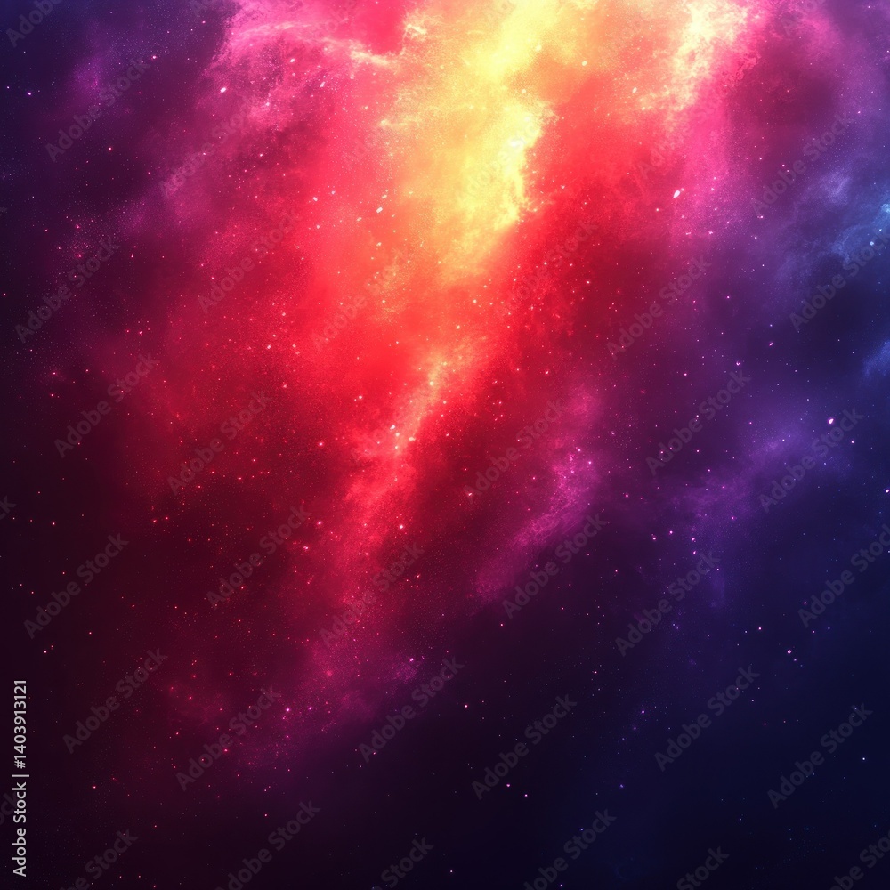 Fototapeta premium Cosmic Nebula: A Vibrant Symphony of Stars and Gas