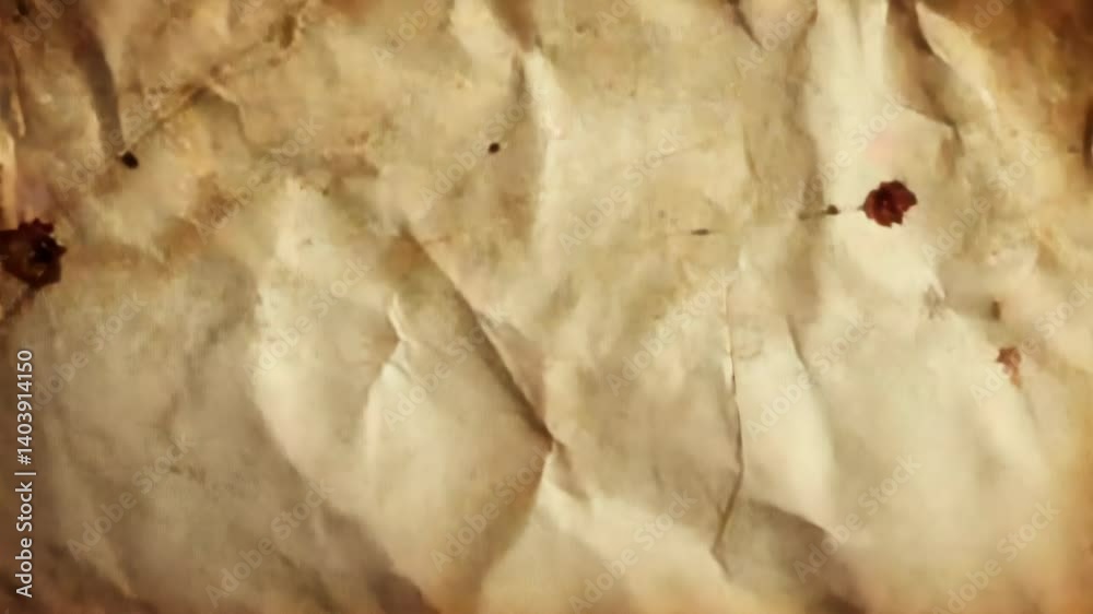 Old document with visible stains and wear. Old document with visible stains and wear.