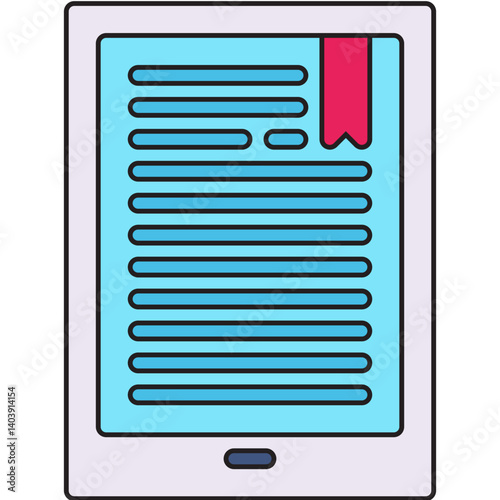 EBook icon single vector illustration