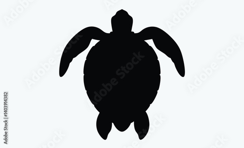 Sea turtle ocean animal silhouette, sea turtle icon, vector illustration isolated on white background 