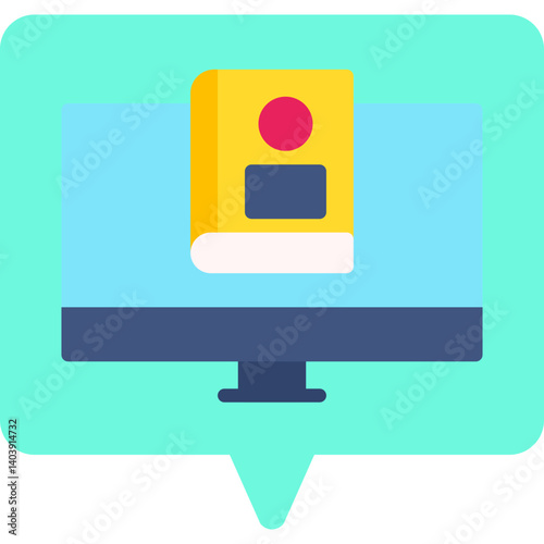 Online Library icon single vector illustration