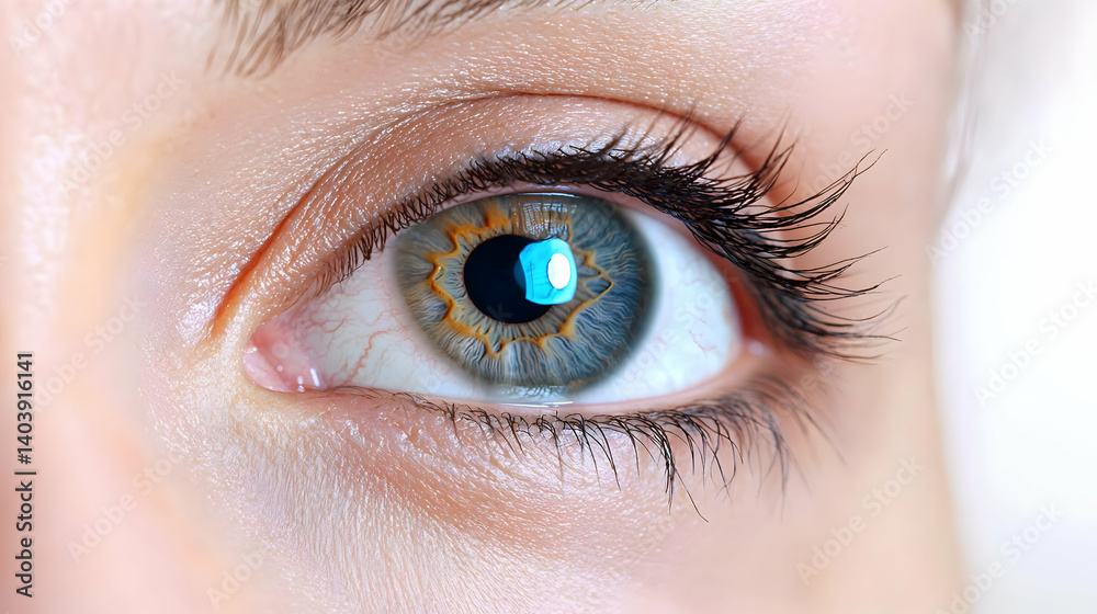 Fototapeta premium Closeup Of Woman Eye With Sparkle Makeup