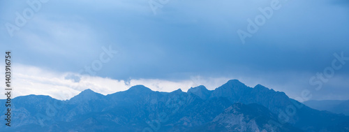 mountains and clouds