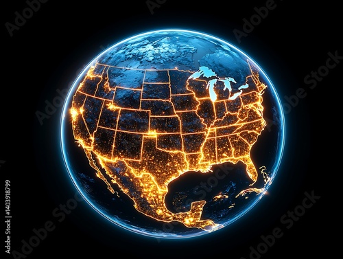 USA Globe Night Lights