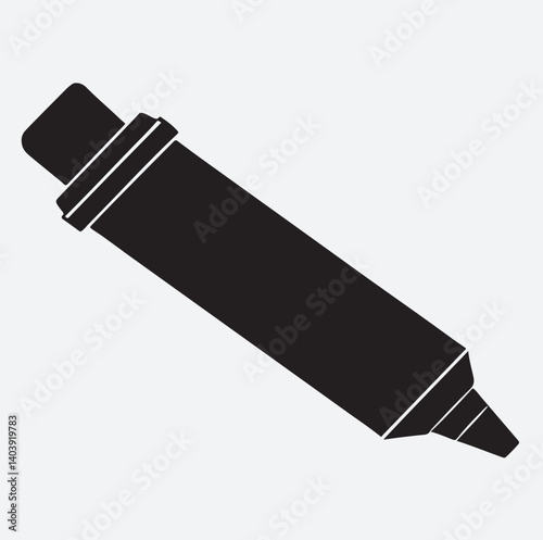 highlighter silhouette vector art illustration