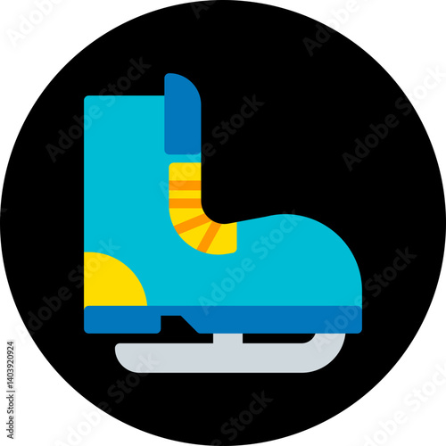 Skate single icon vector illustration