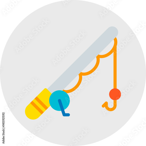 Fishing icon single vector illustration