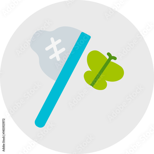 Catch Butterfly icon single vector illustration
