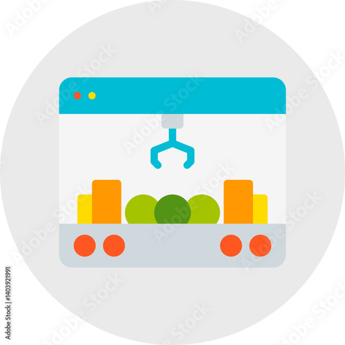 Claw Machine icon single vector illustration