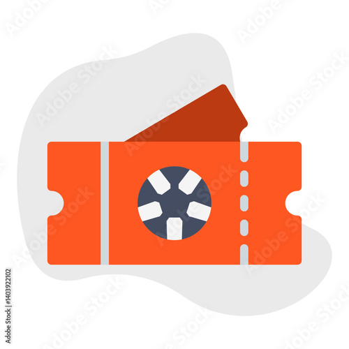 Game Tickets icon single vector illustration