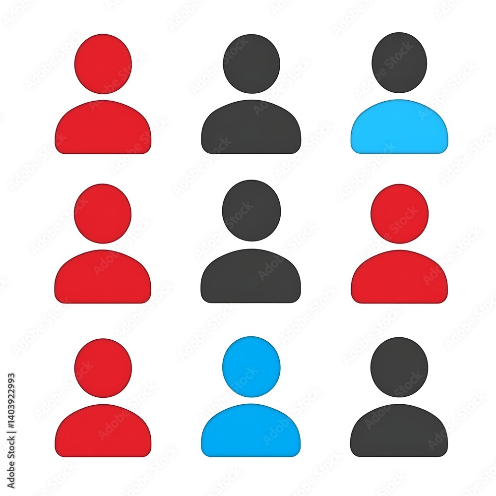 User Icons Grid Layout User Icons Grid Layout