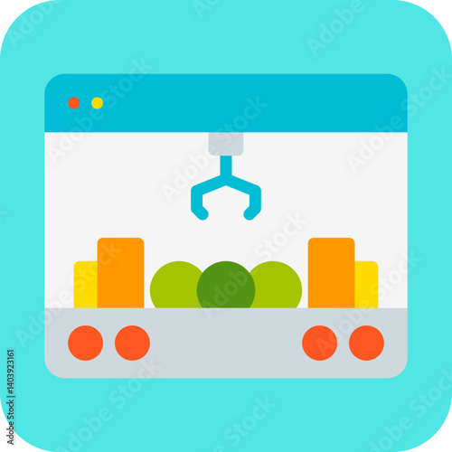 Claw Machine icon single vector illustration