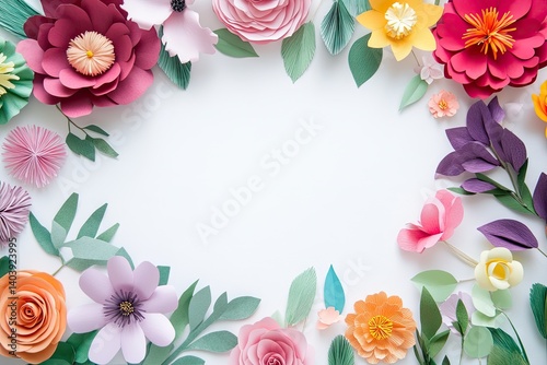 Wallpaper Mural Colorful paper flower arrangement Torontodigital.ca