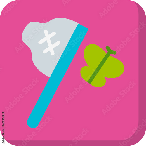 Catch Butterfly icon single vector illustration
