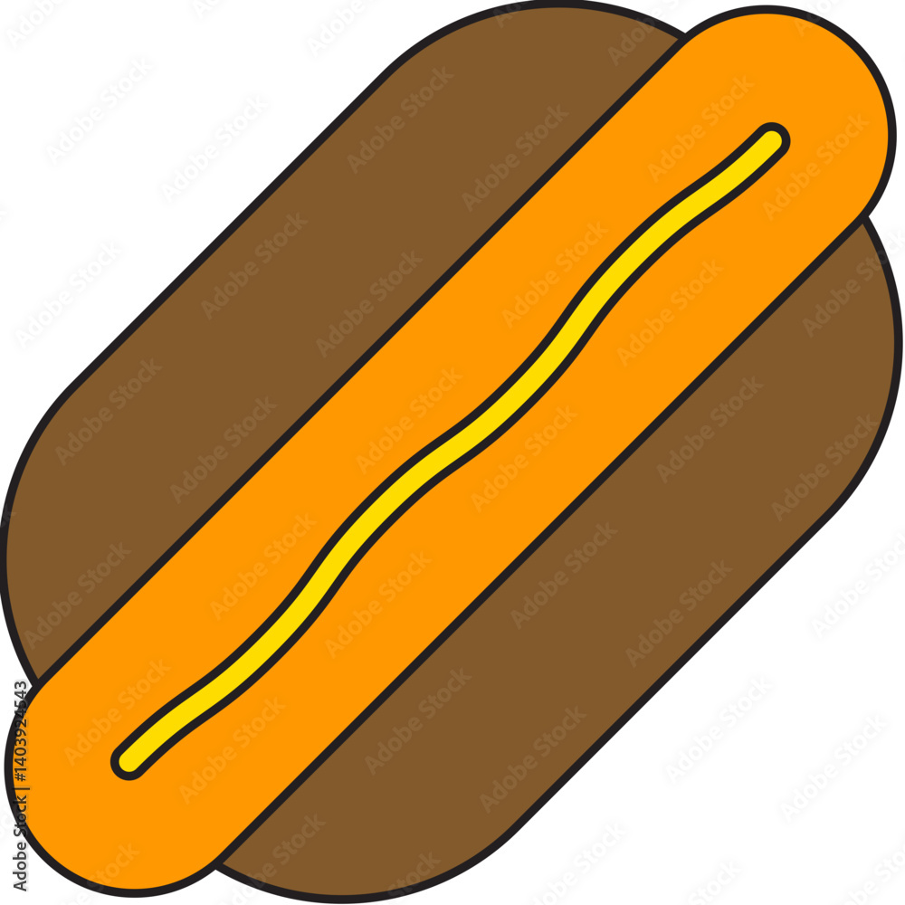 HotDog icon single vector illustration HotDog icon single vector illustration