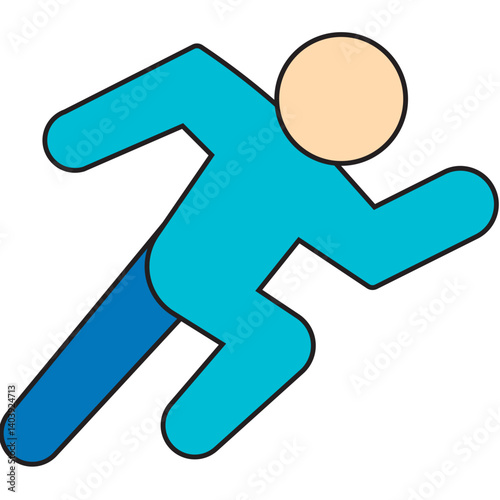 Running icon single vector illustration