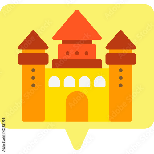 Castle II icon single vector illustration