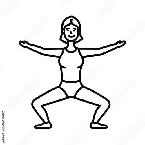 core strengthening yoga pose line art on white bac (1).eps