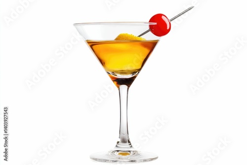Wallpaper Mural Preparing Classic Manhattan Cocktail with Cherry and Orange Peel Garnish Torontodigital.ca