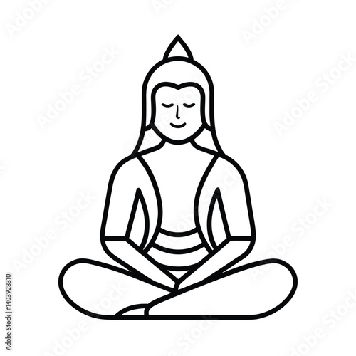 mindful living line art on white background (1).eps