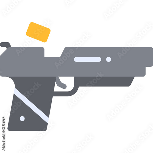 Pistol icon single vector illustration