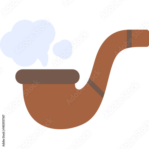Smoking Pipe icon single vector illustration