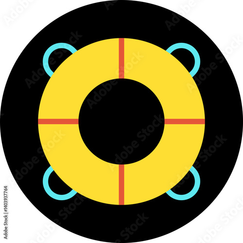 Life Saving Tube icon single vector illustration