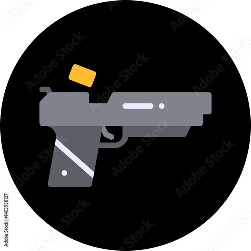 Pistol icon single vector illustration