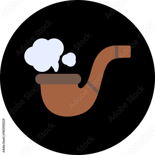 Smoking Pipe icon single vector illustration