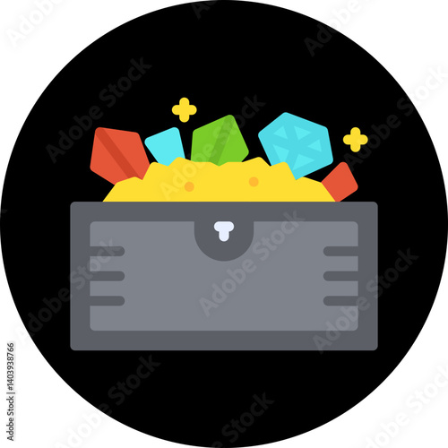 Treasure icon single vector illustration