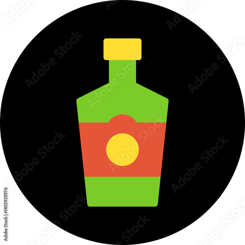 Bottle of Rum icon single vector illustration