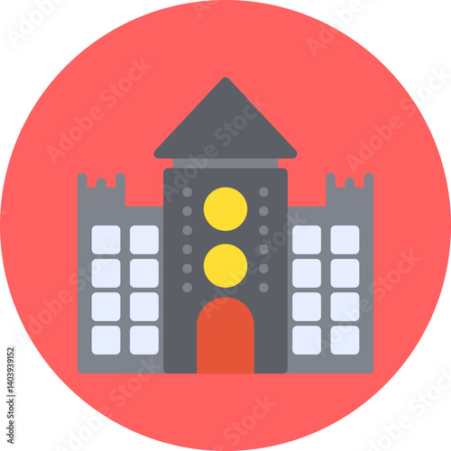 Castle icon single vector illustration