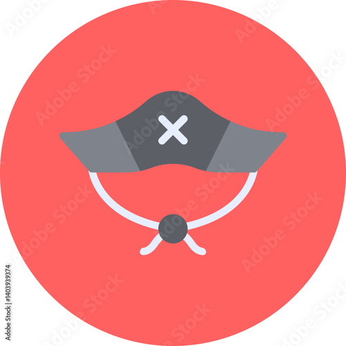Pirate Hat II icon single vector illustration