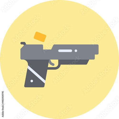Pistol icon single vector illustration