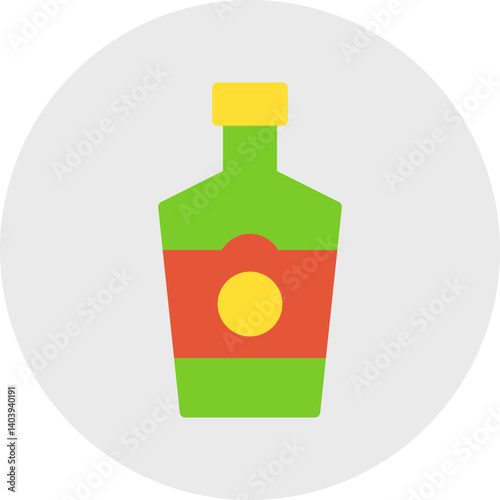 Bottle of Rum icon single vector illustration