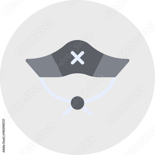 Pirate Hat II icon single vector illustration