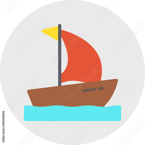 Small Boat icon single vector illustration