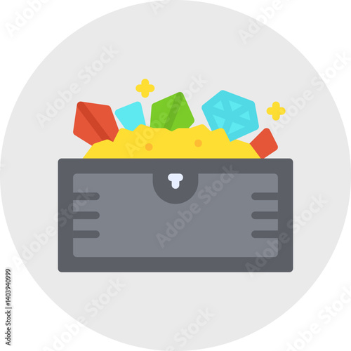 Treasure icon single vector illustration