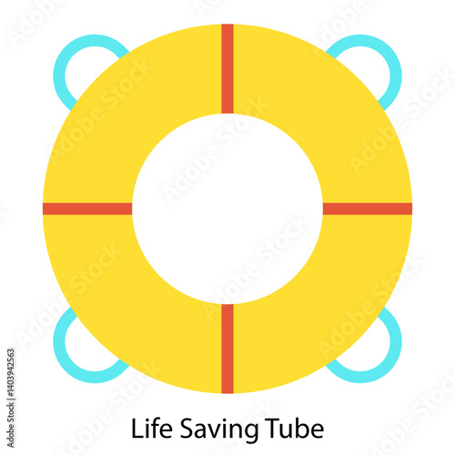 Life Saving Tube icon single vector illustration
