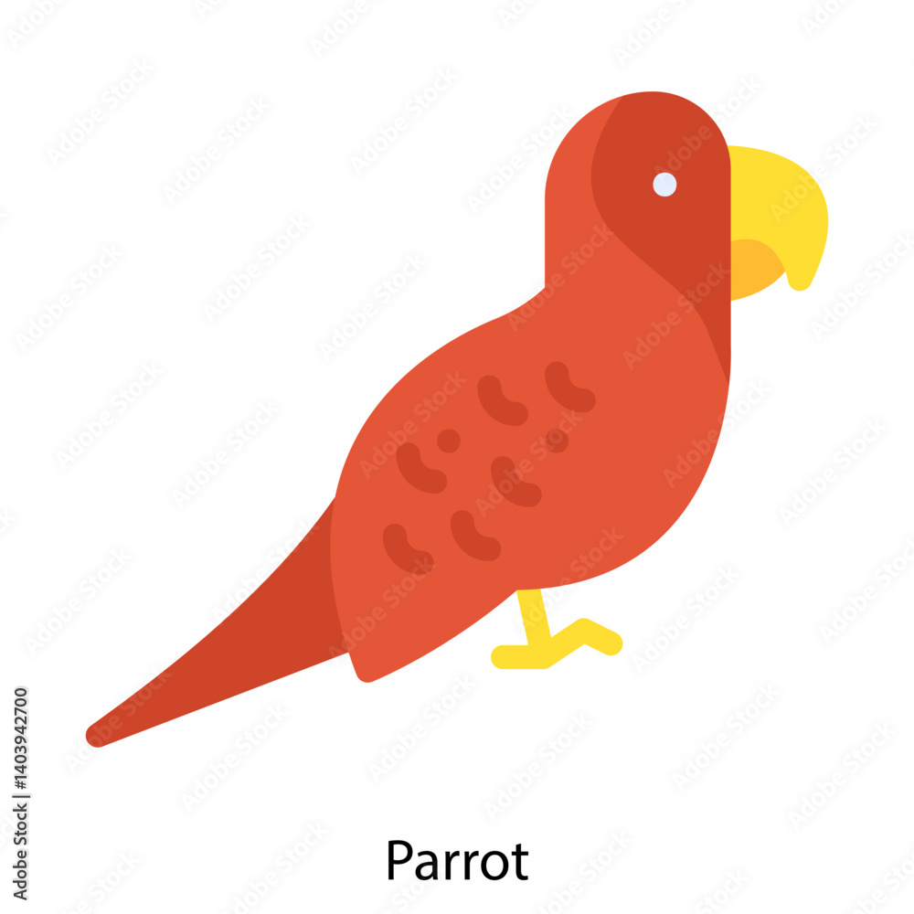 Fototapeta premium Parrot icon single vector illustration