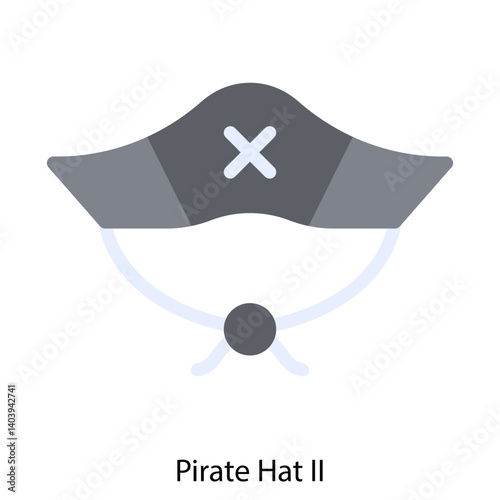 Pirate Hat II icon single vector illustration