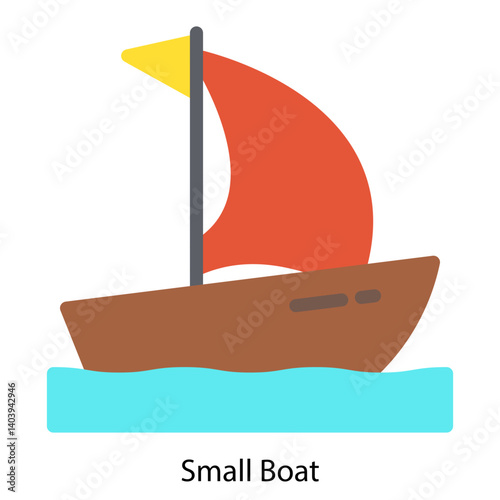 Small Boat icon single vector illustration