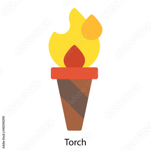 Torch icon single vector illustration
