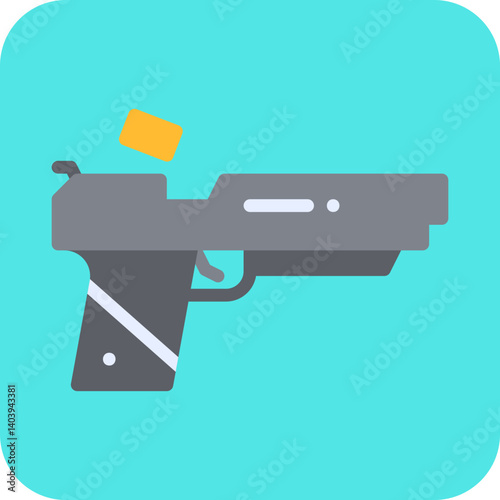 Pistol icon single vector illustration