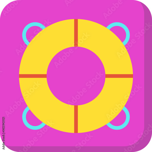 Life Saving Tube icon single vector illustration