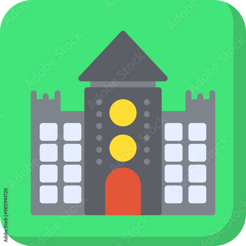 Castle icon single vector illustration