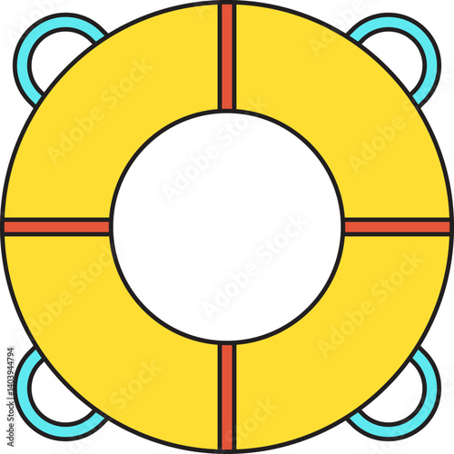 Life Saving Tube icon single vector illustration